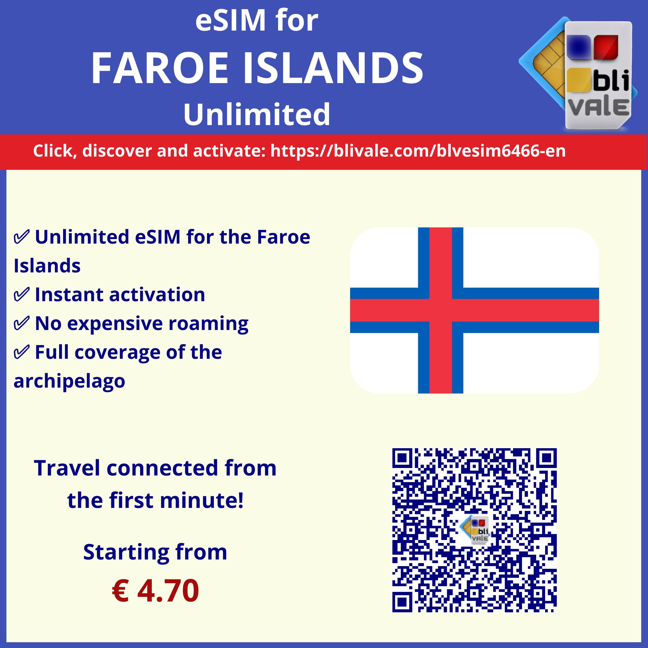 blivale_image_en_eSIM FAROE ISLANDS Unlimited_800x800 Discover the Faroe Islands without connection limits!